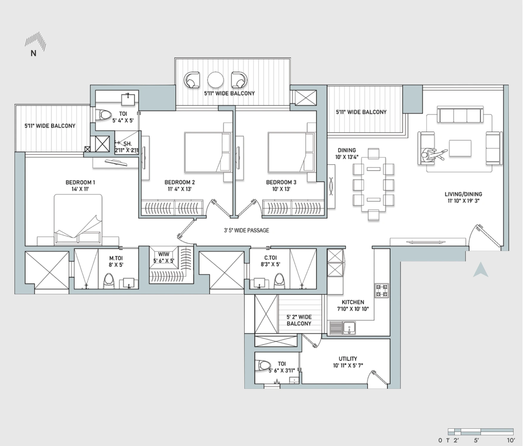Indiabulls Heights — 3 BHK