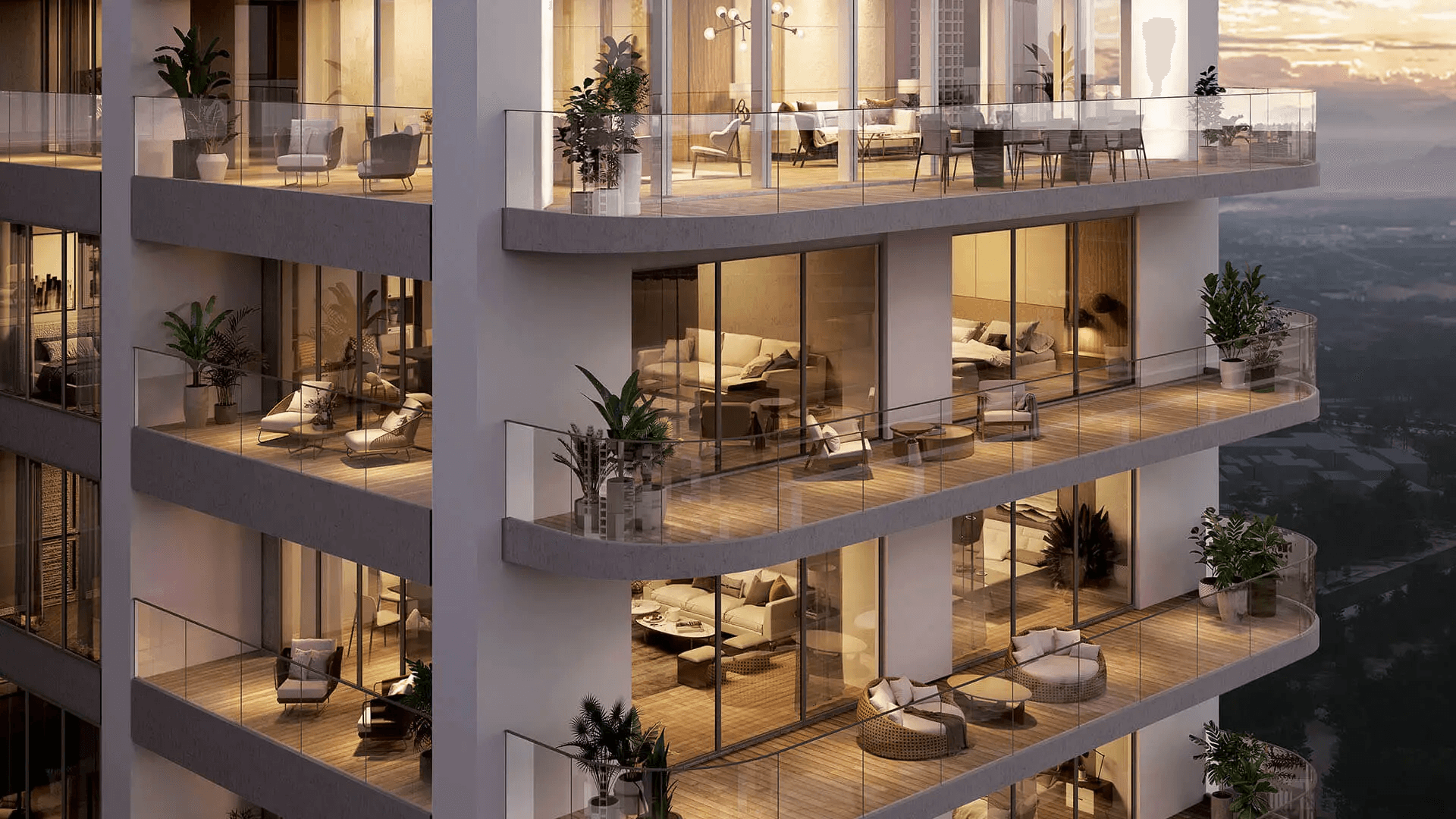 Generous private balconies